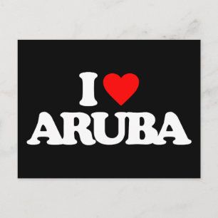 CARTE POSTALE J'AIME L'ARUBA