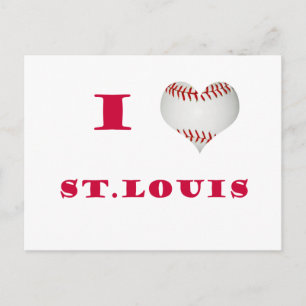 Carte Postale J'aime le base-ball de St Louis
