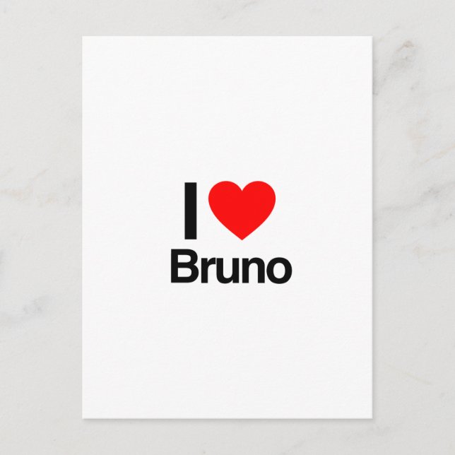 Carte Postale j'aime le bruno (Devant)