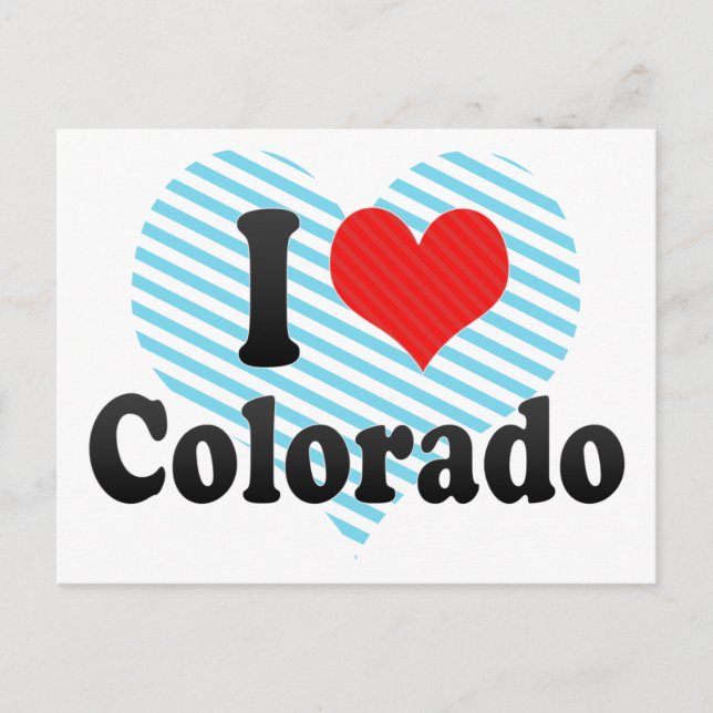 Carte Postale J'Aime Le Colorado (Devant)