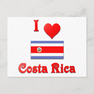 Carte Postale J'aime le Costa Rica