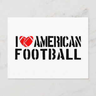 Carte Postale J'Aime Le Football Américain