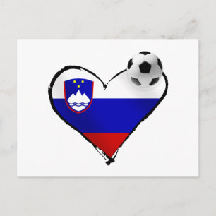 Carte Postale J'aime le football slovène - Slovénie amour du foo