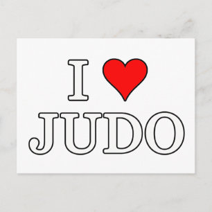 Carte Postale J'aime le judo