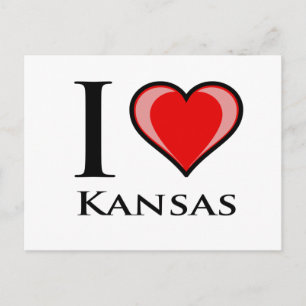 Carte Postale J'aime le Kansas