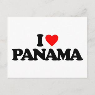CARTE POSTALE J'AIME LE PANAMA