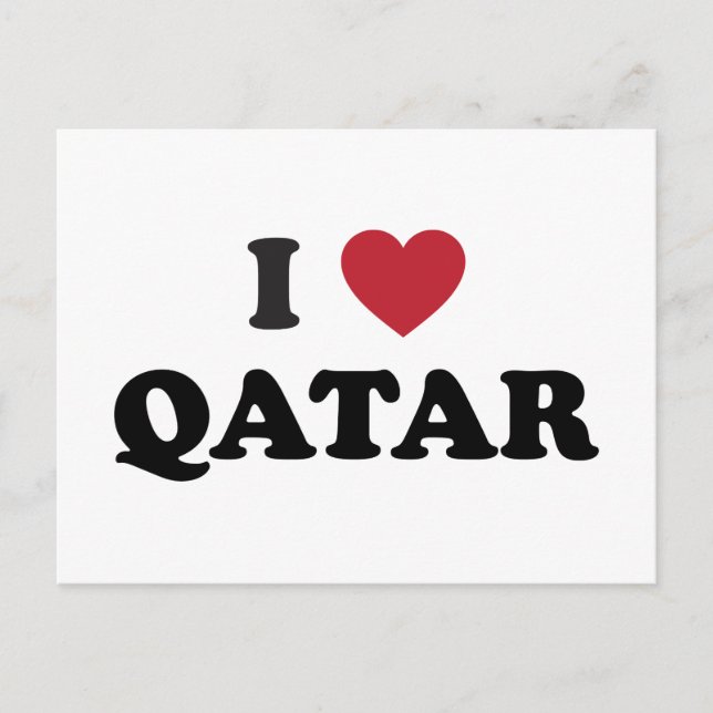 Carte Postale J'aime le Qatar (Devant)