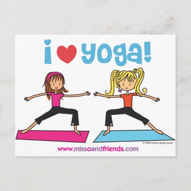 Carte Postale j'aime le yoga (Devant)