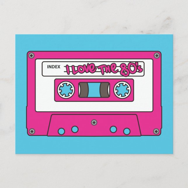 Carte Postale J'aime les années 80 (Devant)