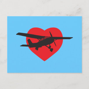 Carte Postale J'aime les avions