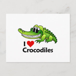 Carte Postale J'Aime Les Crocodiles