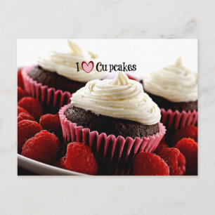 Carte Postale J'Aime Les Cupcakes