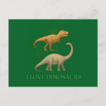 Carte postale - J'aime les dinosaures