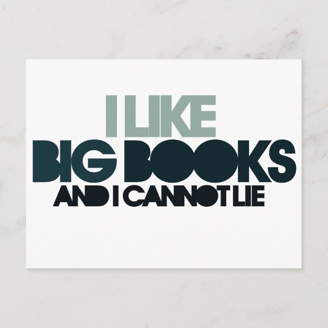 Carte Postale J'Aime Les Grands Livres (Devant)