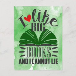 Carte Postale J'Aime Les Grands Livres