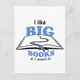 Carte Postale J'aime les gros livres