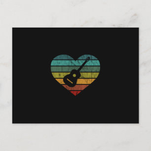 Carte Postale J'Aime Les Guitaristes Avec La Guitare Acoustique