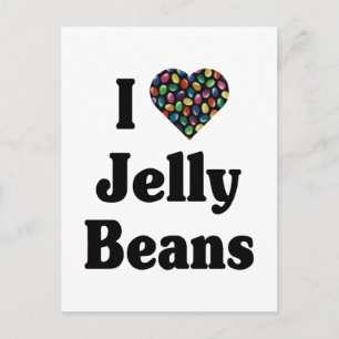 Carte Postale J'Aime Les Haricots De Jelly