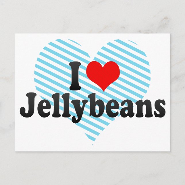 Carte Postale J'aime les jellybeans (Devant)
