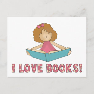 Carte Postale J'Aime Les Livres !