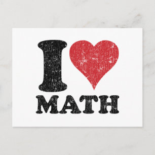 Carte Postale J'aime les maths