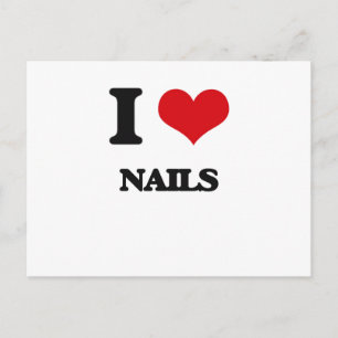 Carte Postale J'aime les ongles