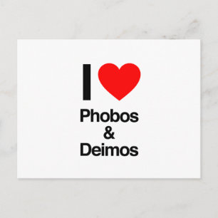 Carte Postale j'aime les phobos et les deimos