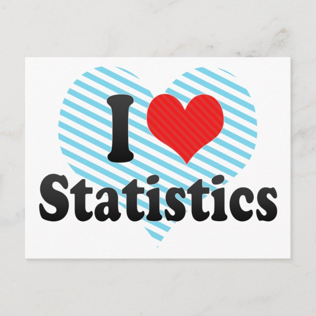 Carte Postale J'aime les statistiques (Devant)