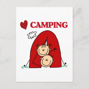 Carte Postale J'aime les T-shirts et les cadeaux campants