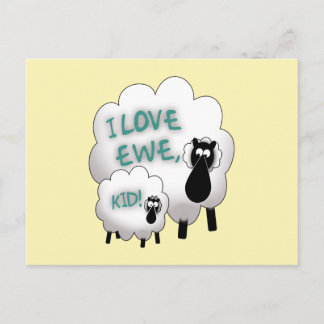 Carte Postale J'Aime L'Ewe, Mon Enfant !