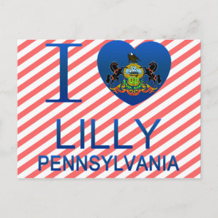 Carte Postale J'aime Lilly, PA