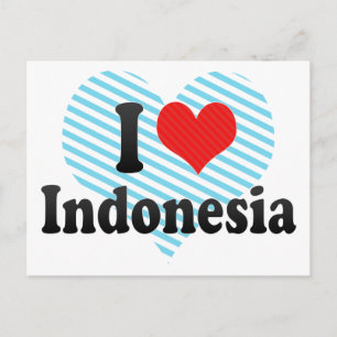 Carte Postale J'aime l'Indonésie