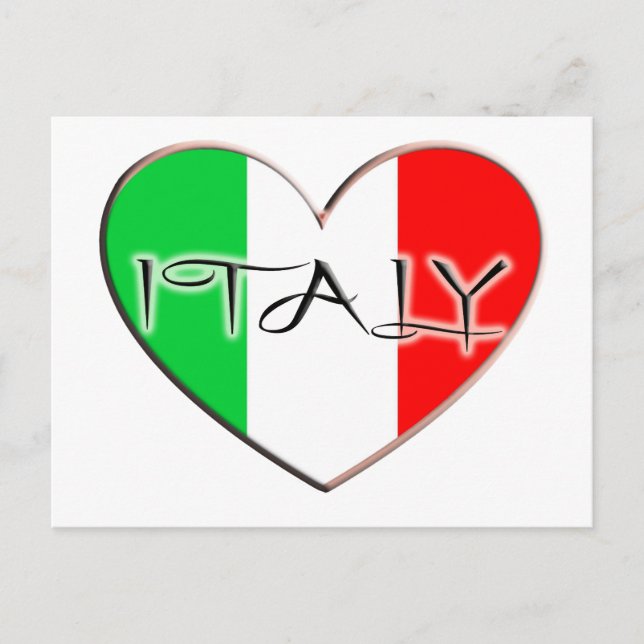 CARTE POSTALE J'AIME L'ITALIE (Devant)