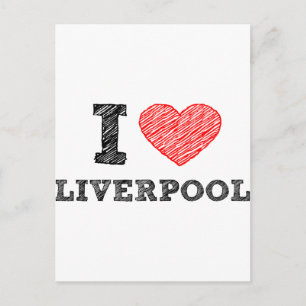 Carte Postale J'aime Liverpool
