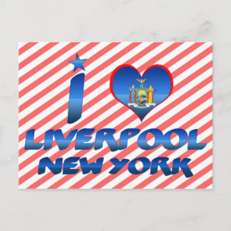 Carte Postale J'aime Liverpool, New York