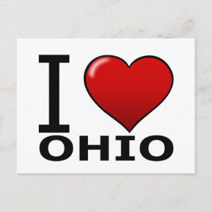 CARTE POSTALE J'AIME L'OHIO