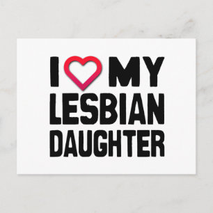Carte Postale J'aime ma fille lesbienne