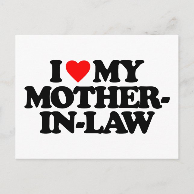 CARTE POSTALE J'AIME MA MÈRE-EN-DROIT (Devant)