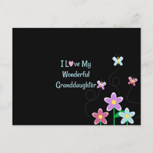 Carte Postale J'Aime Ma Merveilleuse Petite-Fille