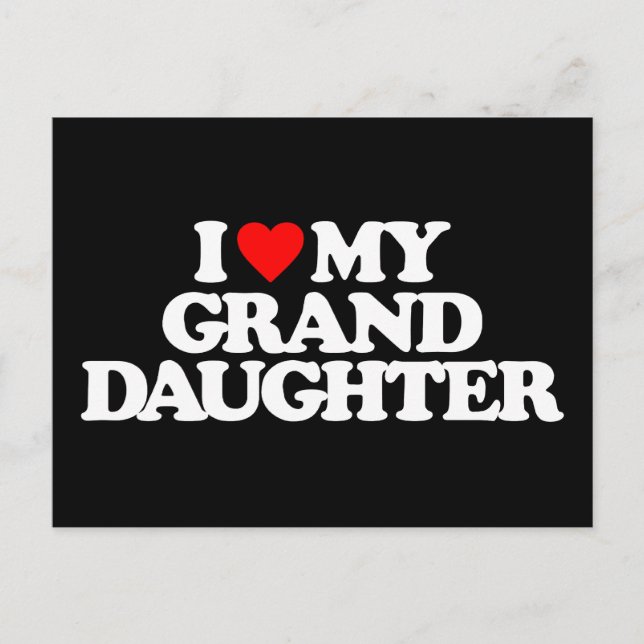 CARTE POSTALE J'AIME MA PETITE-FILLE (Devant)