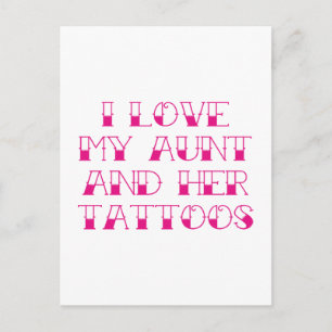 Carte Postale J'Aime Ma Tante Et Ses Tatouages