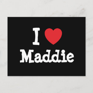 Carte Postale J'aime Maddie coeur T-shirt