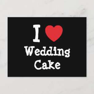 Carte Postale J'aime Mariage Cake coeur T-shirt