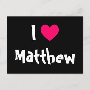 Carte Postale J'aime Matthieu