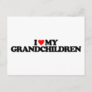 CARTE POSTALE J'AIME MES PETITS-ENFANTS