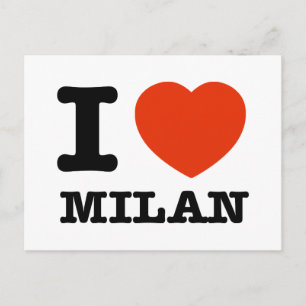 Carte Postale J'aime Milan