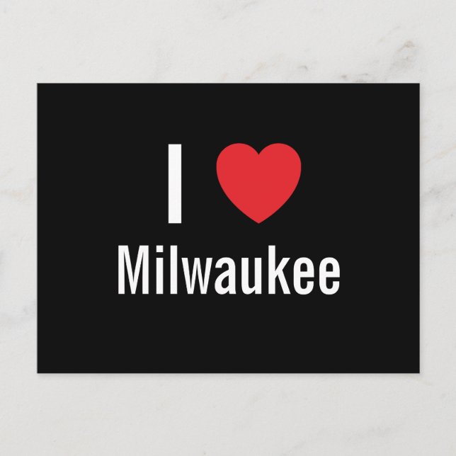 Carte Postale J'aime Milwaukee (Devant)