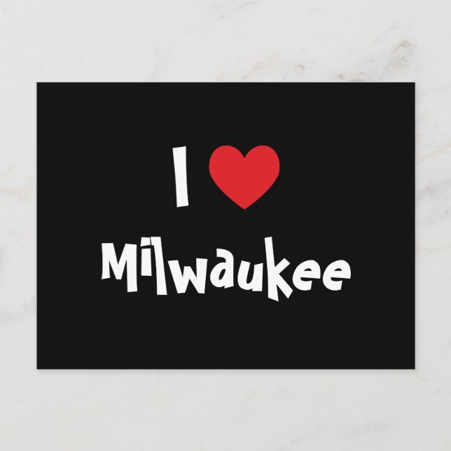 Carte Postale J'aime Milwaukee (Devant)