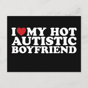 Carte Postale J'Aime Mon Ami Autiste Chaud BF Autisme Coeur