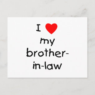 Carte Postale J'aime mon beau-frère